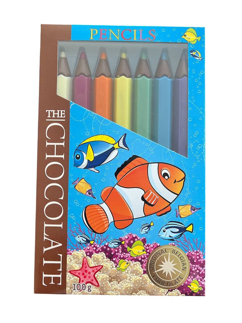 Це набір шоколадних олівців The Chocolate Pencils, вагою 100 грамів.